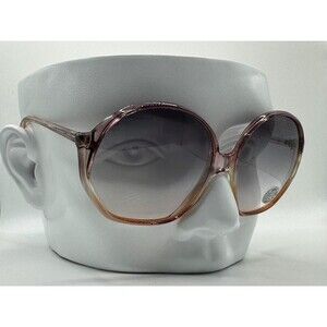 New 1970s Vintage Oversize Sunglasses Large Round Plastic Style | Grey Fade Lens
